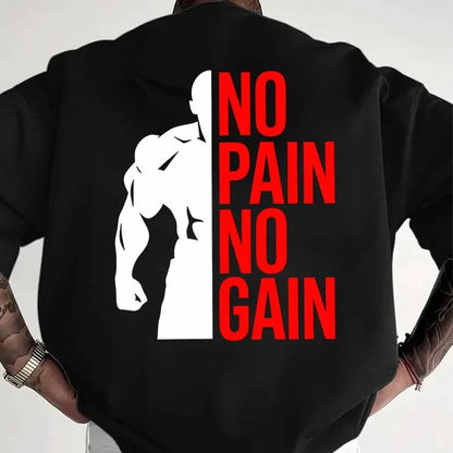 Men's Clothing NO PAIN NO GAIN GYM Print T Shirt Summer Casual Fashion Streetwear Tops Cotton Crew Neck Short Sleeve T-shirts