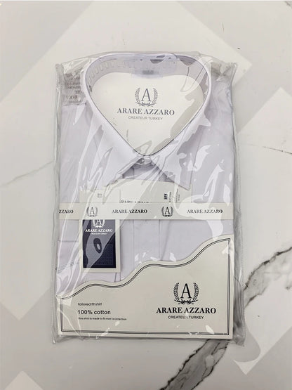 Mens Shirts Long Sleeve Dress Shirts For Slim Fit Camisa Social Business Blouse White Shirt Formal Wedding Suit Groomsman Shirt