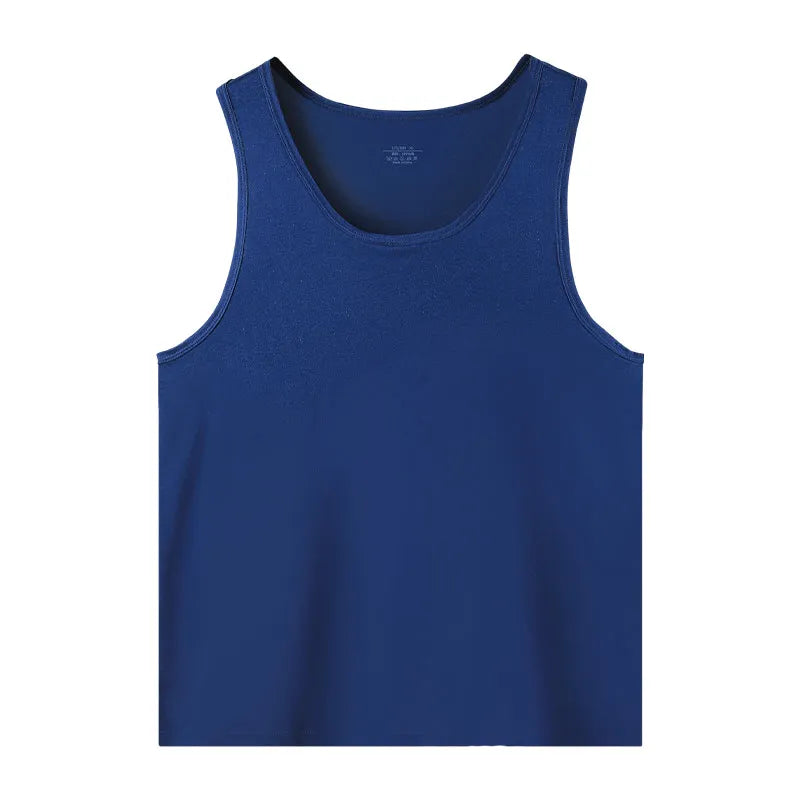 Men's pure cotton vest breathable slim youth sports foundation hurdle I loose summer thin halter undershirt