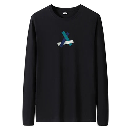 T Shirts Men New Fashion 2025 O-Neck Slim Long Black Sleeve T-Shirt Male Clothing Casual Tee Shirt 28 Styles Plus Size S-6XL