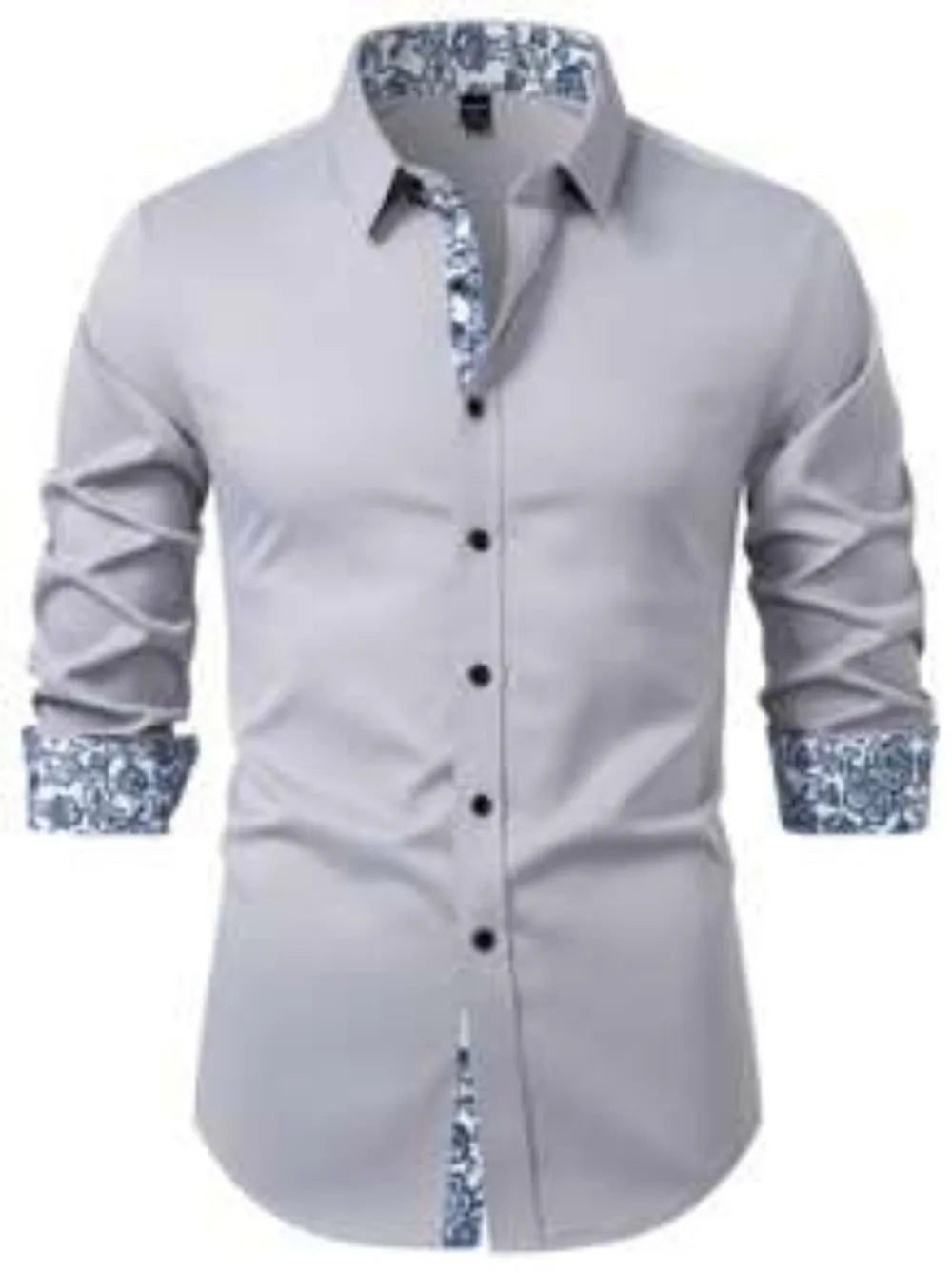 2025 Men's Casual Multifunctional Long Sleeved Wrinkle Free Formal Shirt, Commuting Printed Long Sleeved Shirt, Men's Slim Fit S