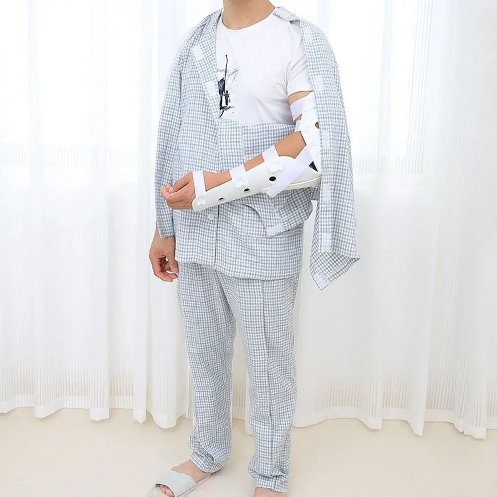 Convenient Bedridden Elderly Care Clothing Skin-Friendly Breathable Tear Away Recovery T-Shirt Full Tear Away Soft Patient Gown