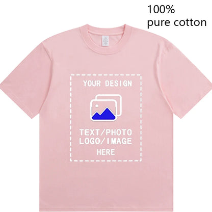 Custom-Made Men's T-Shirts Are Suitable for Team Gatherings, Gyms, and Sports Cotton Round-Neck Short-Sleeved Shirts