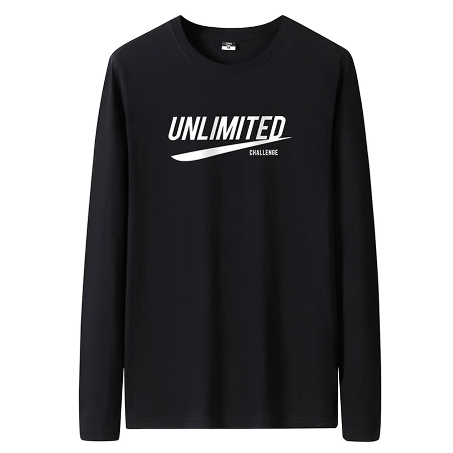 T Shirts Men New Fashion 2025 O-Neck Slim Long Black Sleeve T-Shirt Male Clothing Casual Tee Shirt 28 Styles Plus Size S-6XL