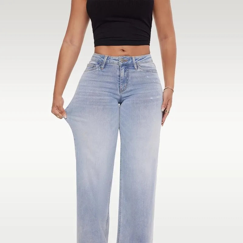 Women's Jeans Low Waist  Loose Floor Length Wide Leg Jeans Casual Daily Vacation Commuting All-match Vintage Y2k Streetwear