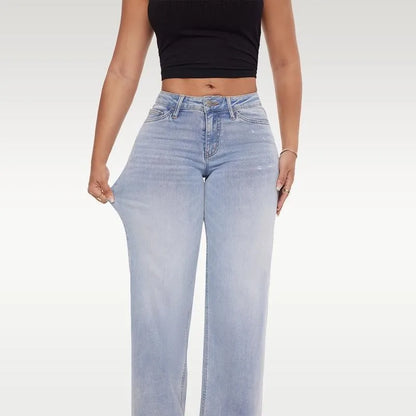 Women's Jeans Low Waist  Loose Floor Length Wide Leg Jeans Casual Daily Vacation Commuting All-match Vintage Y2k Streetwear