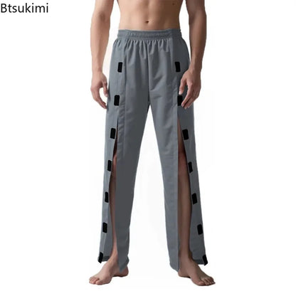 New Men's Patient Clothing Easy To Wear and Take Off Paralysis Incontinence Bedridden Pants Fracture for Men Loose Full Trousers