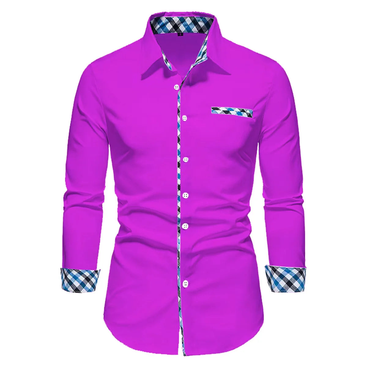 2023 Men's Hot Selling Business Office Long Sleeve Solid Color Spliced Shirt Outdoor Street Leisure High Quality Fabric Polo Top