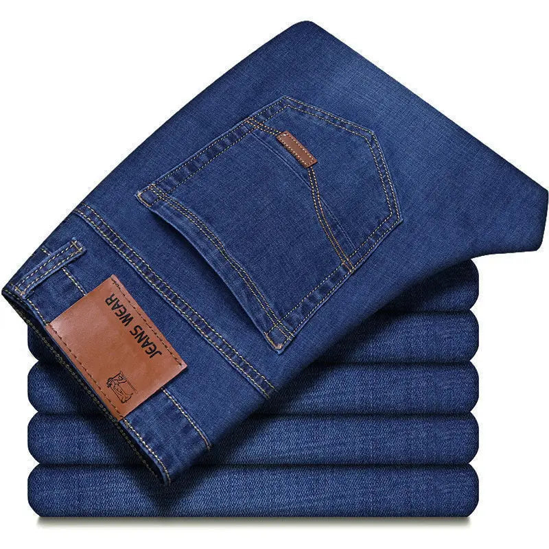 2026 hot-selling straight-cut jeans for men, durable, soft, fashionable work jeans, casual men's jeans