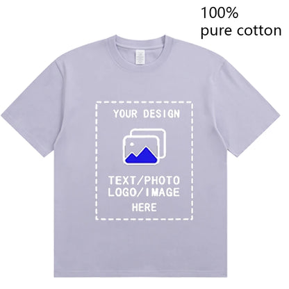 Custom-Made Men's T-Shirts Are Suitable for Team Gatherings, Gyms, and Sports Cotton Round-Neck Short-Sleeved Shirts