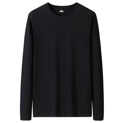 T Shirts Men New Fashion 2025 O-Neck Slim Long Black Sleeve T-Shirt Male Clothing Casual Tee Shirt 28 Styles Plus Size S-6XL