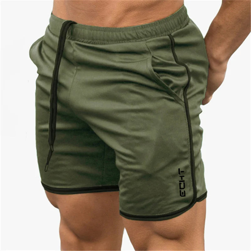 2025 New Men Fitness Shorts Summer Gyms Workout Male Breathable Mesh shorts Quick Dry Sportswear Jogger Beach Short Pants