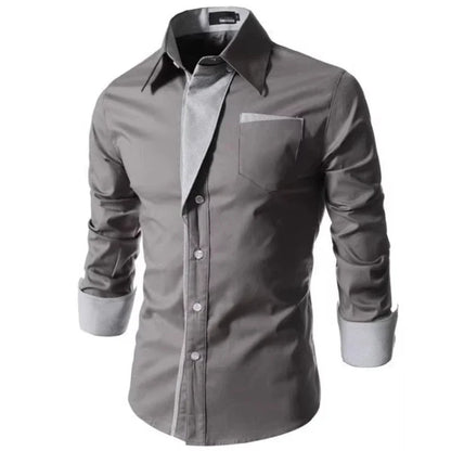 White Striped Shirts Mens 2025 Long Sleeved Business Slim Fit Male Shirt Black Social Clothes Camisa Masculina Vetement Homme