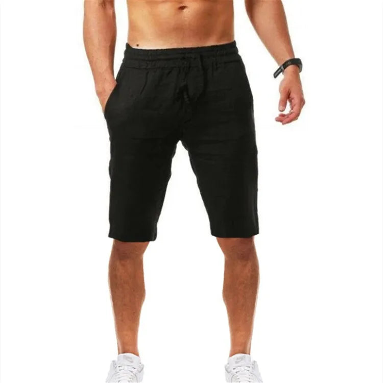 2023 new Men's Comfortable Cotton Linen Pants Male Autumn New Breathable Solid Color Linen Trousers Fitness Pants Streetwear