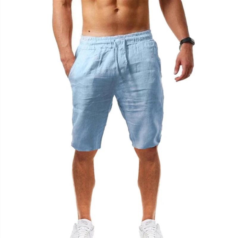 2023 new Men's Comfortable Cotton Linen Pants Male Autumn New Breathable Solid Color Linen Trousers Fitness Pants Streetwear